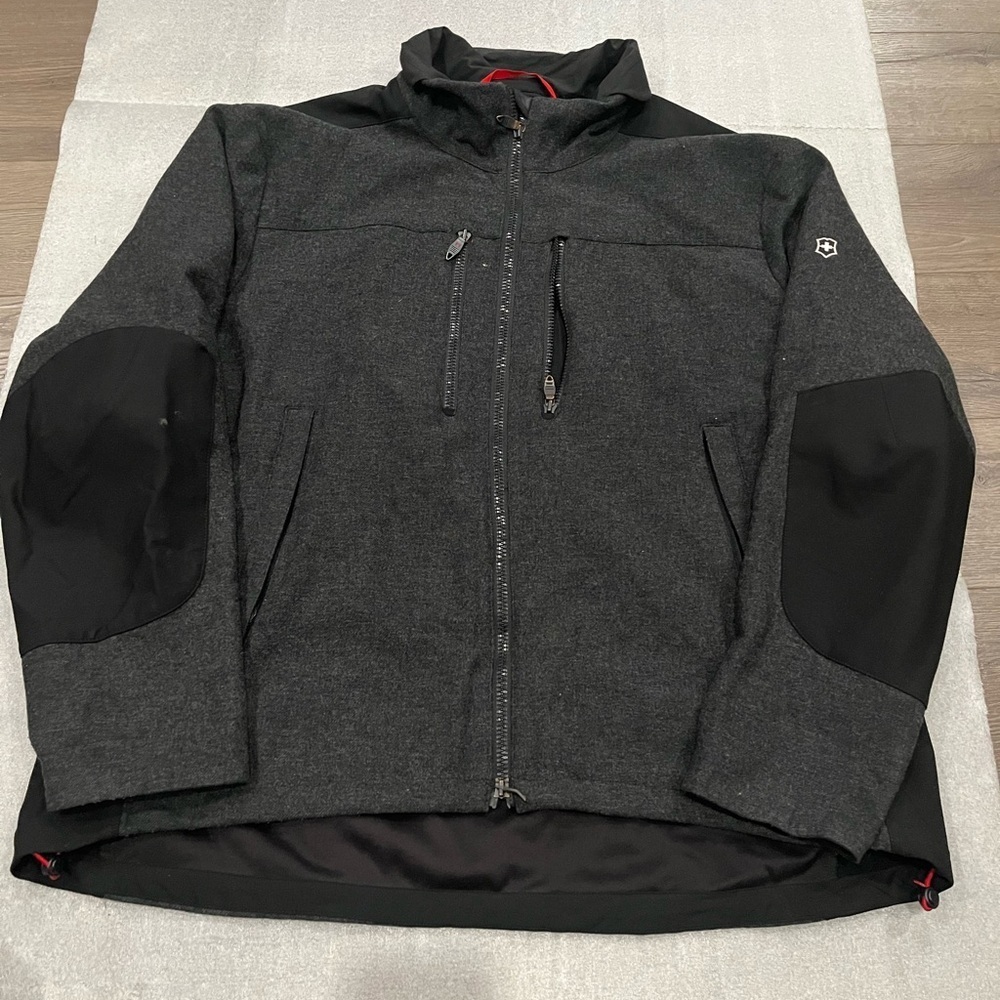 [XXL]Victorinox Charcoal Black Performance Jacket Wool Nylon 5 Pockets